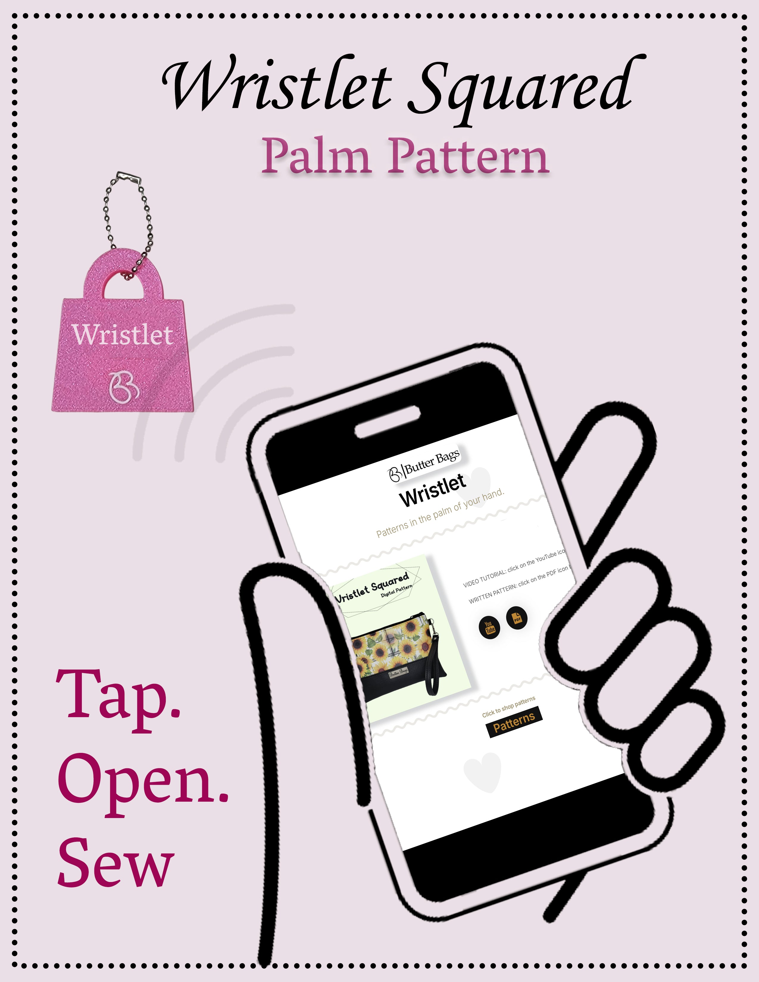Wristlet - Palm Pattern