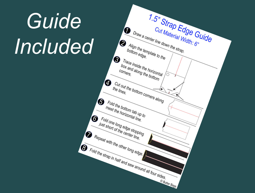Strap Edge Guide Template- 1.5" Strap (one template)