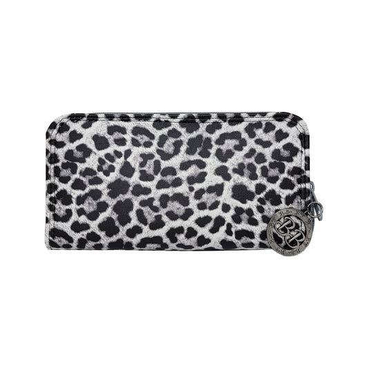 Snow Leopard Zip Around Wallet