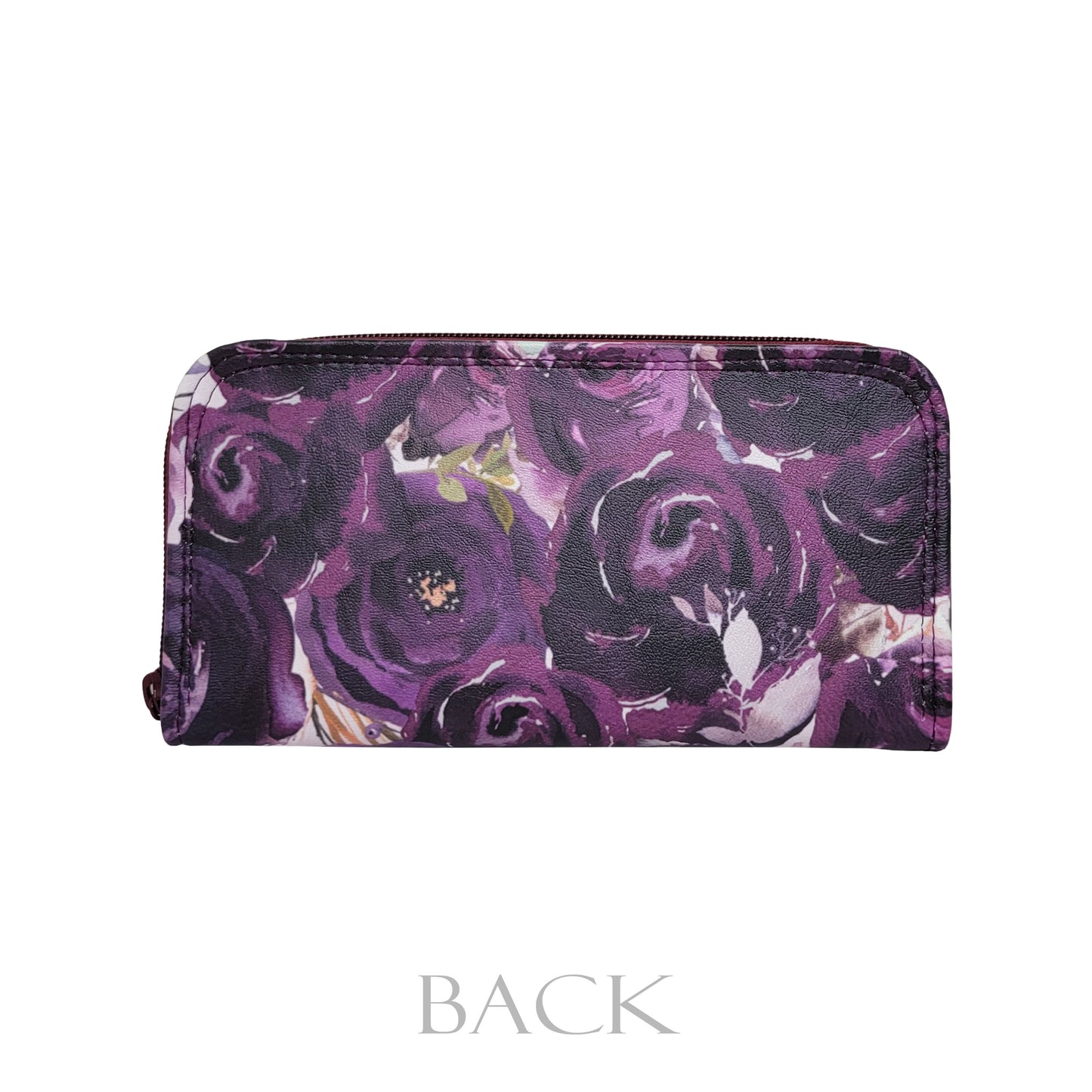 Sugar Plum Roses- Zip Around Wallet