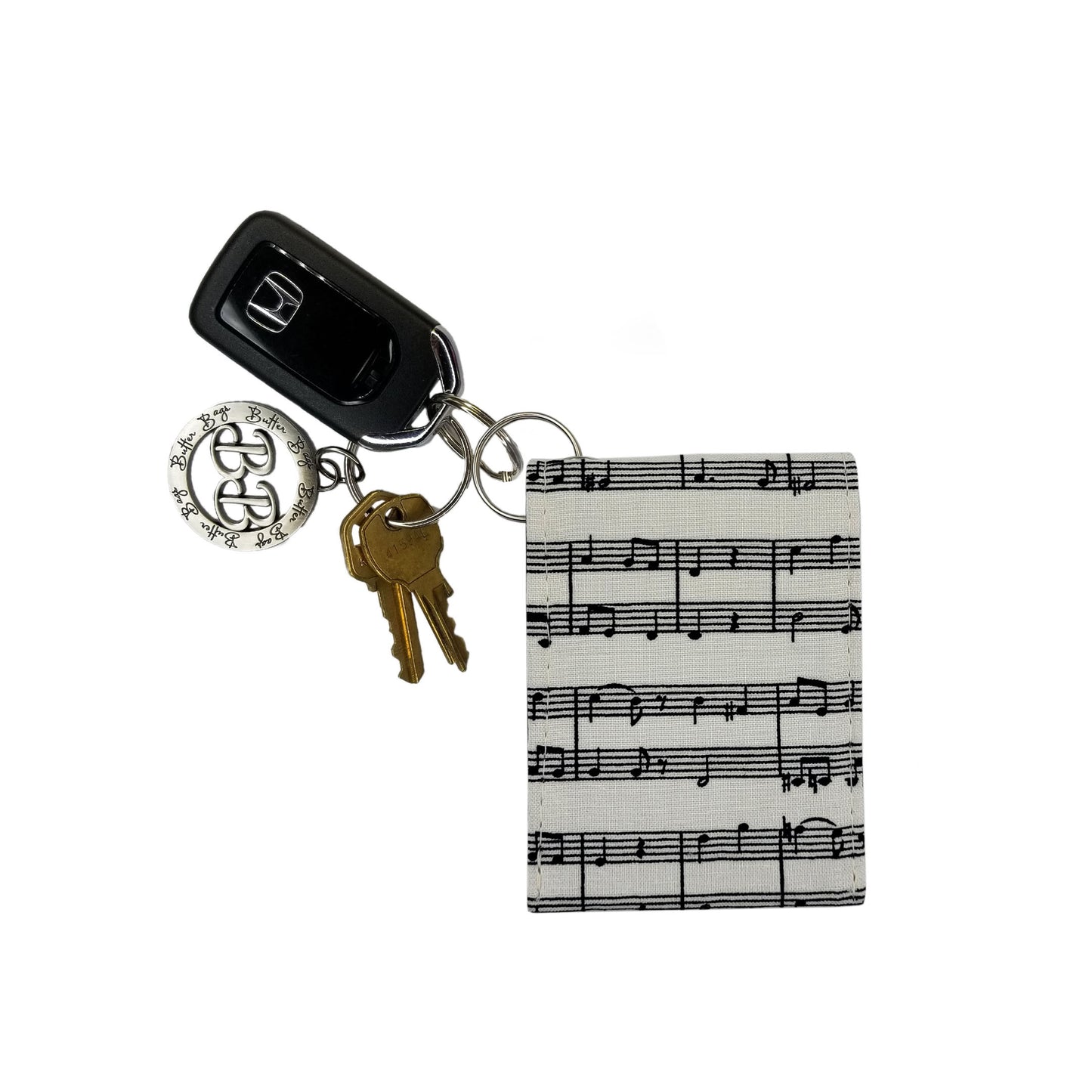 Music Notes Keychain Wallet
