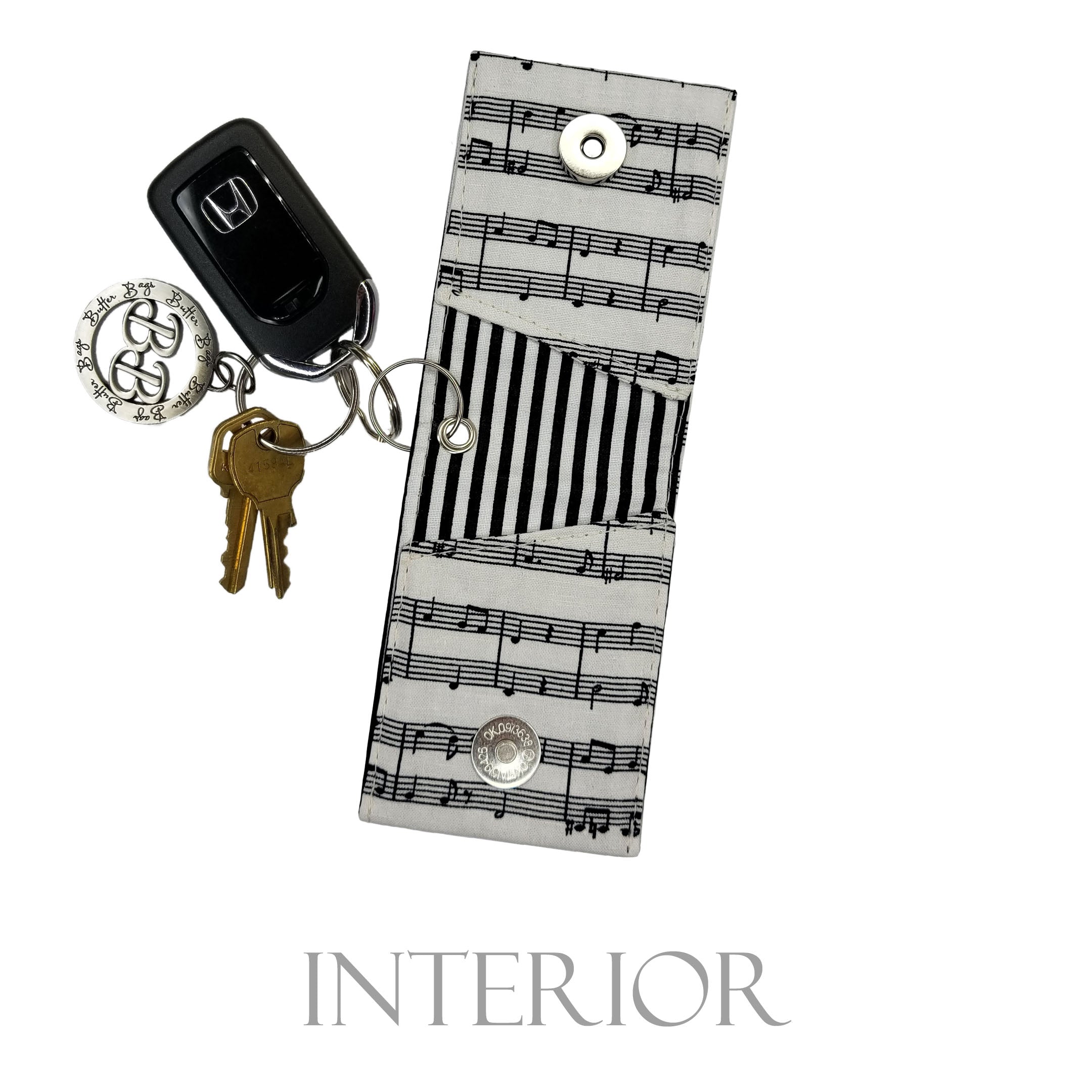 Music Notes Keychain Wallet