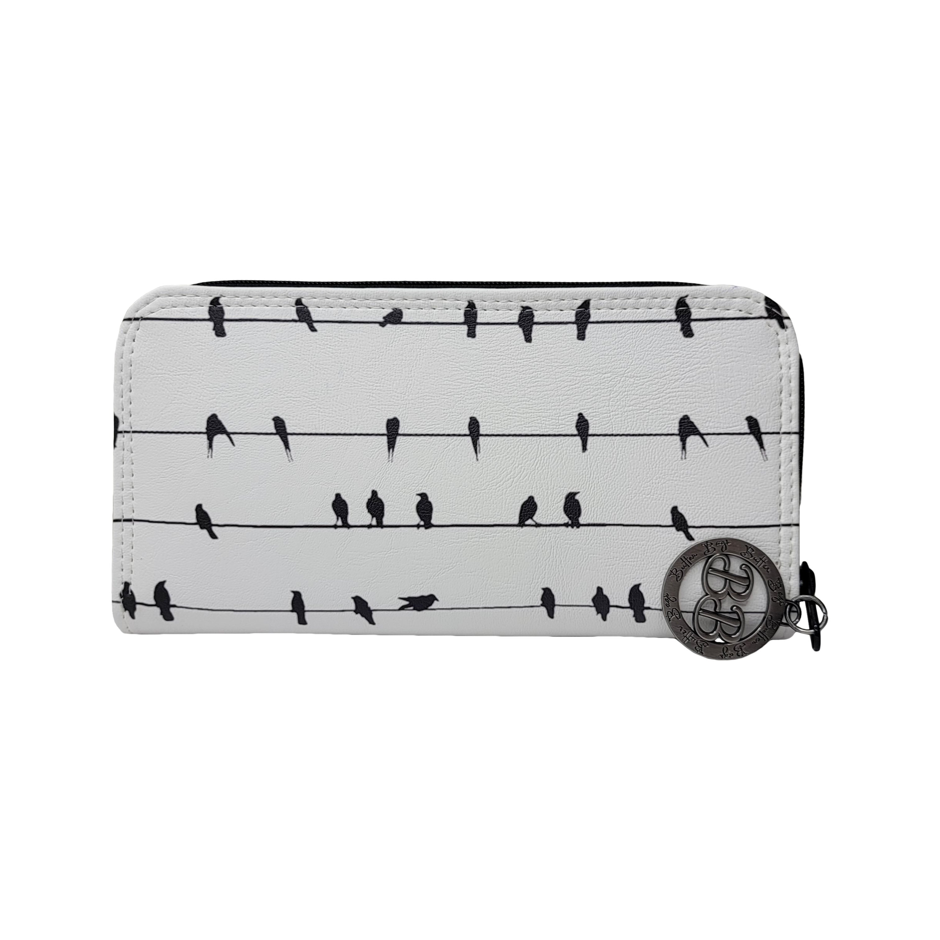 Birds on a Wire Zip Around Wallet