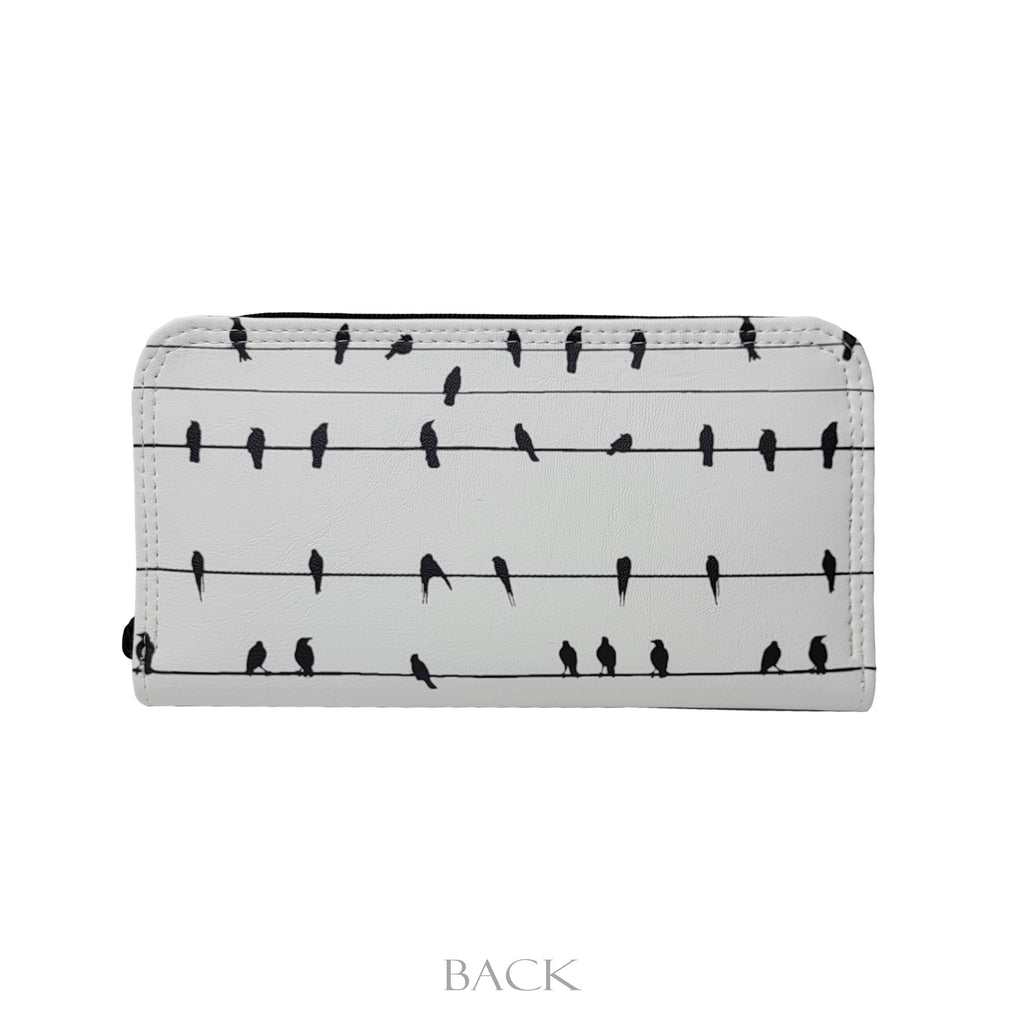 Birds on a Wire Zip Around Wallet