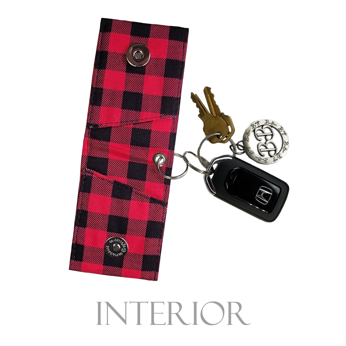 Buffalo Plaid Keychain Wallet