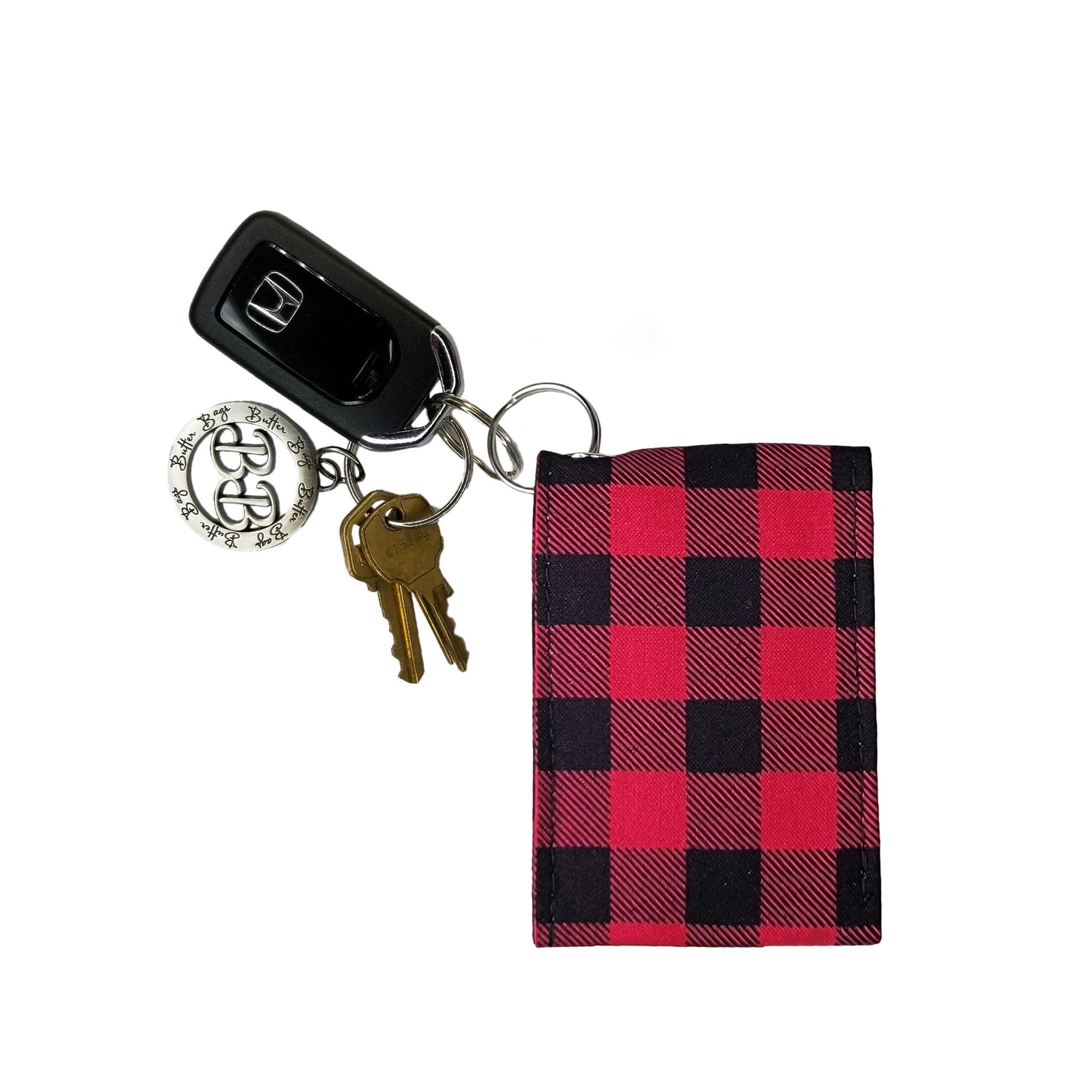 Buffalo Plaid Keychain Wallet