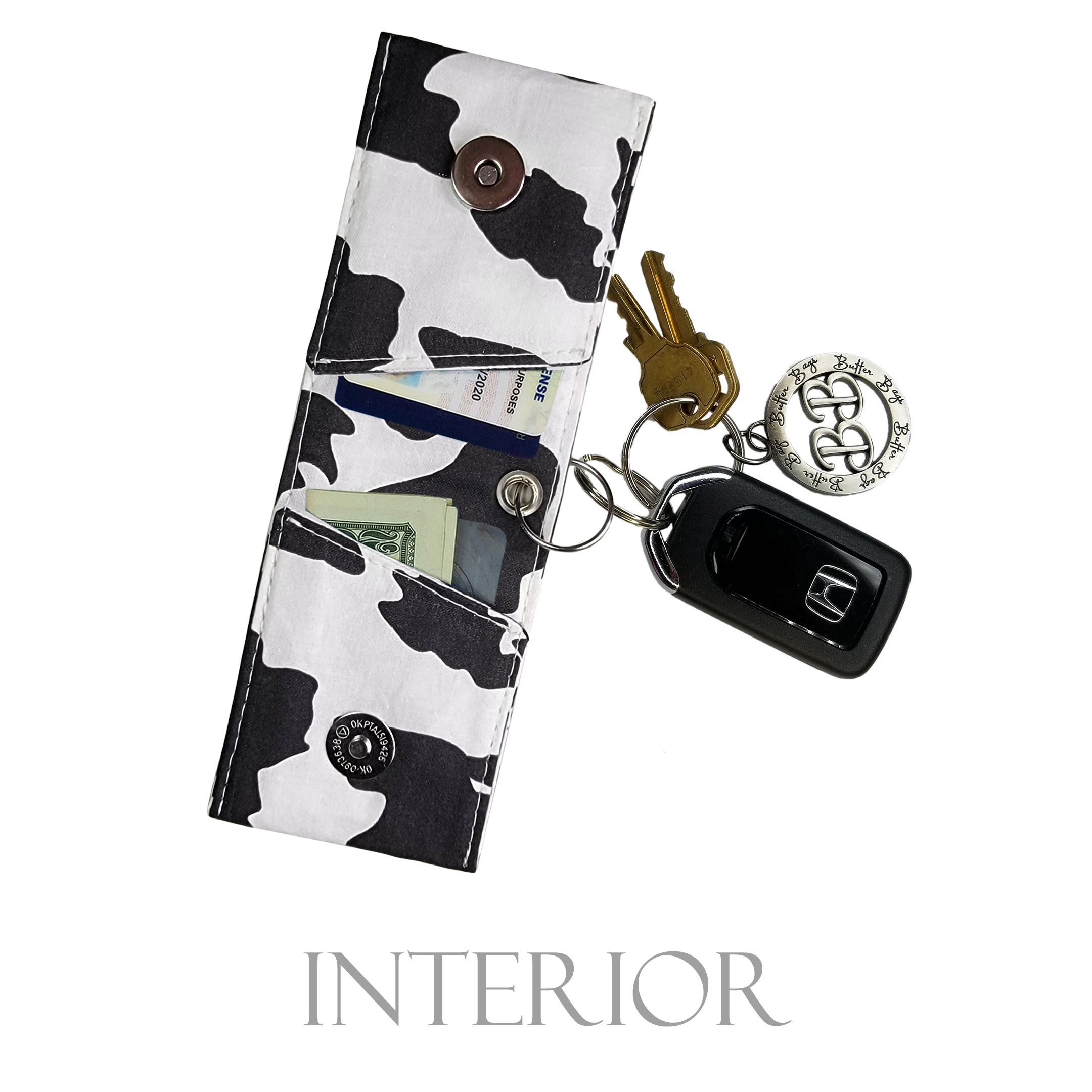 Cow Print Keychain Wallet