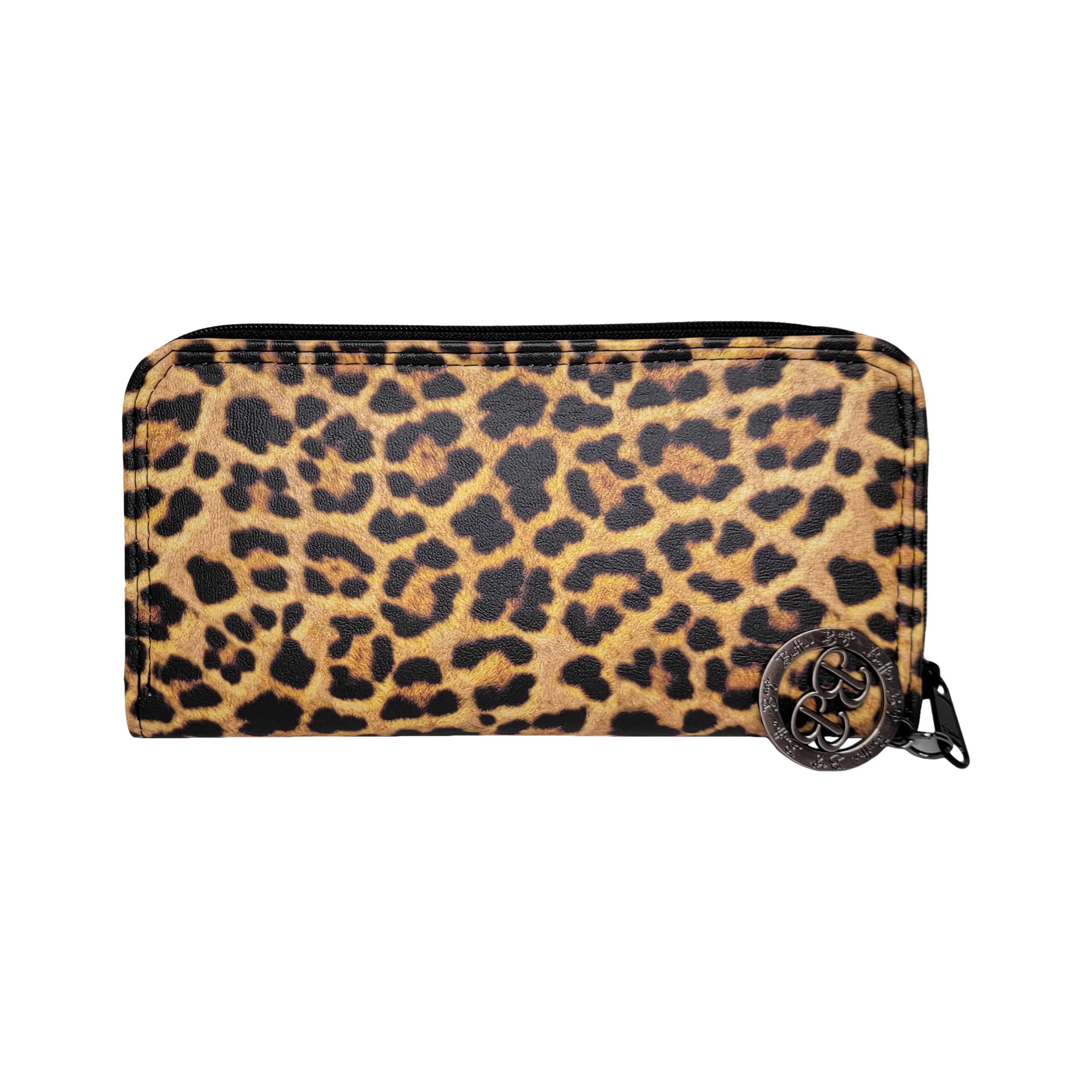 Leopard Zip Around Wallet