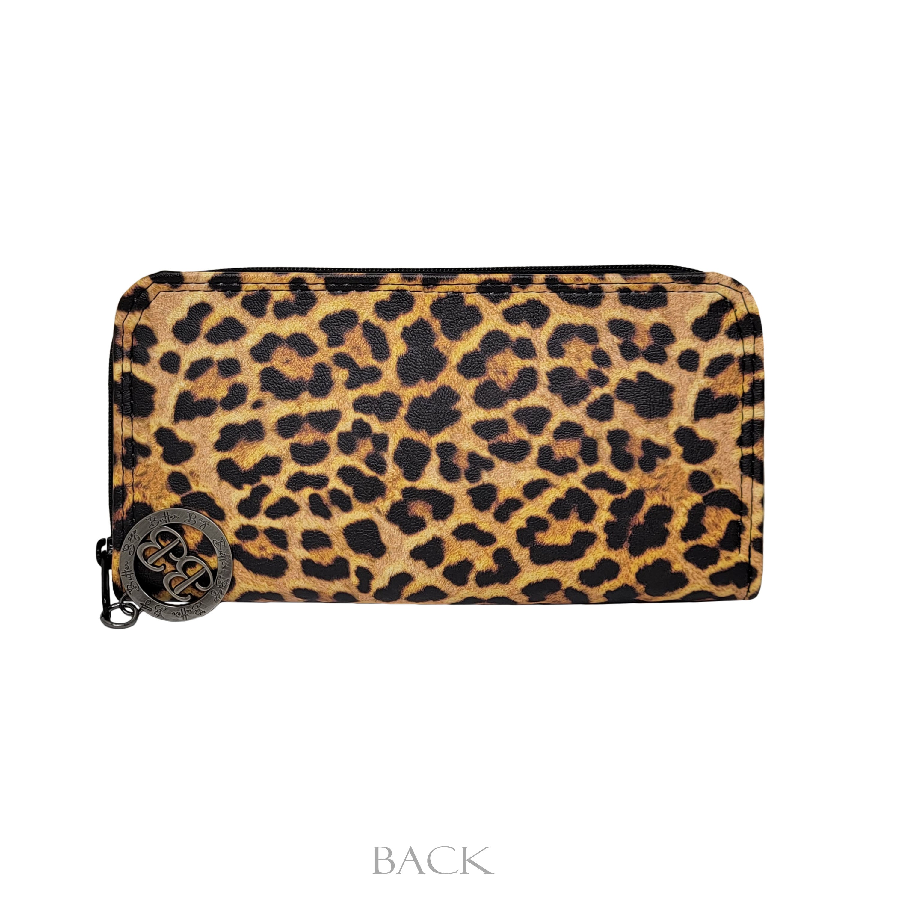 Leopard Zip Around Wallet