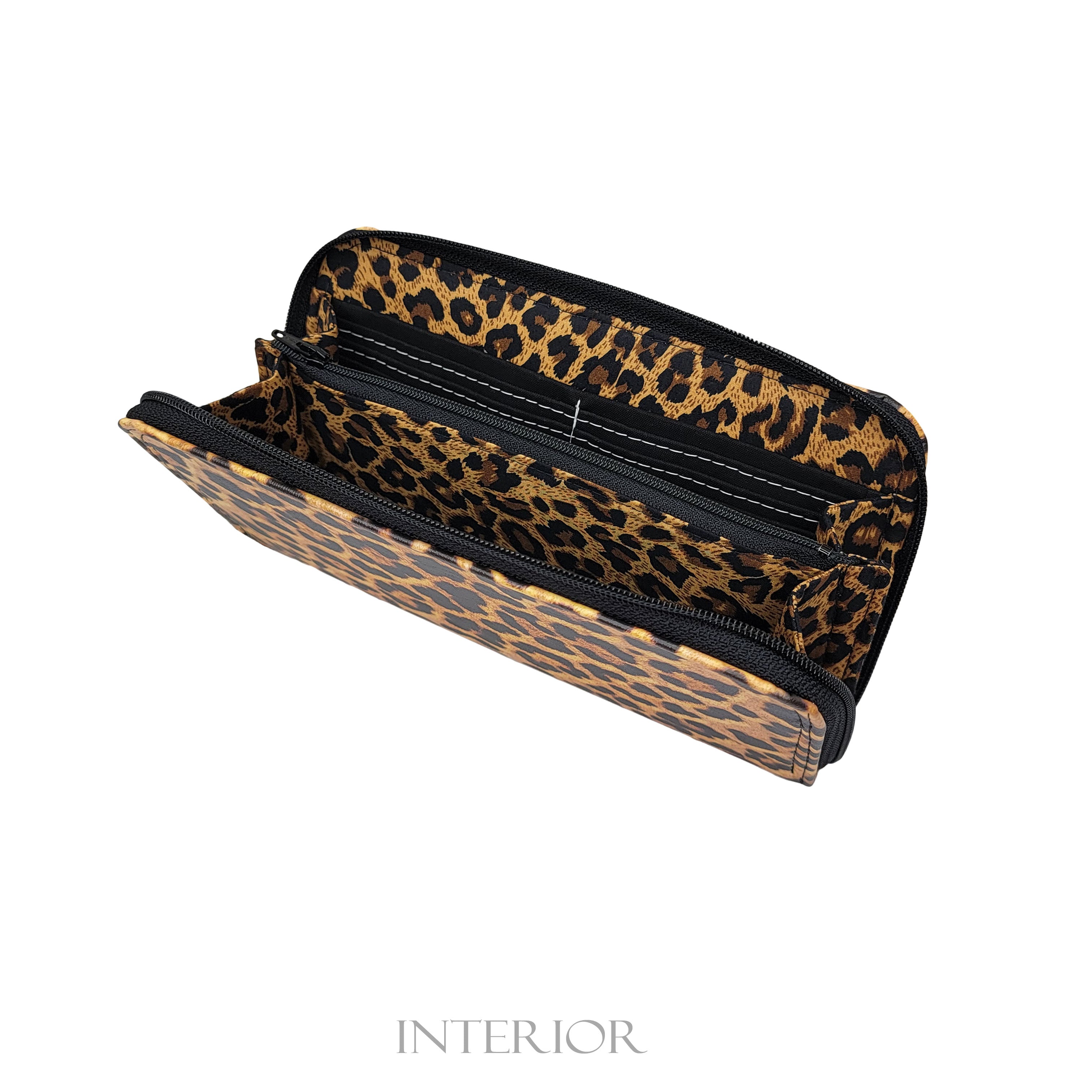 Leopard Zip Around Wallet