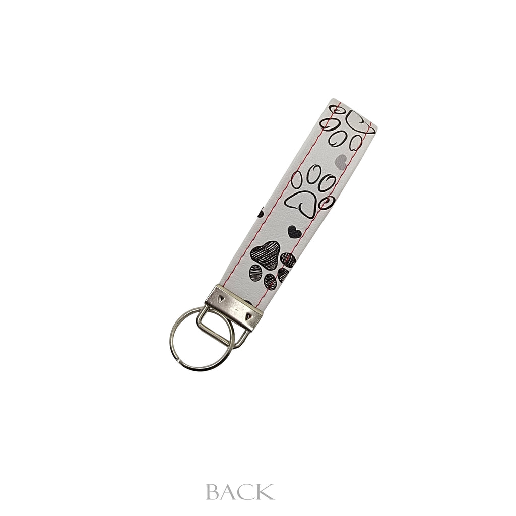 Paw Prints Key Fob (red)