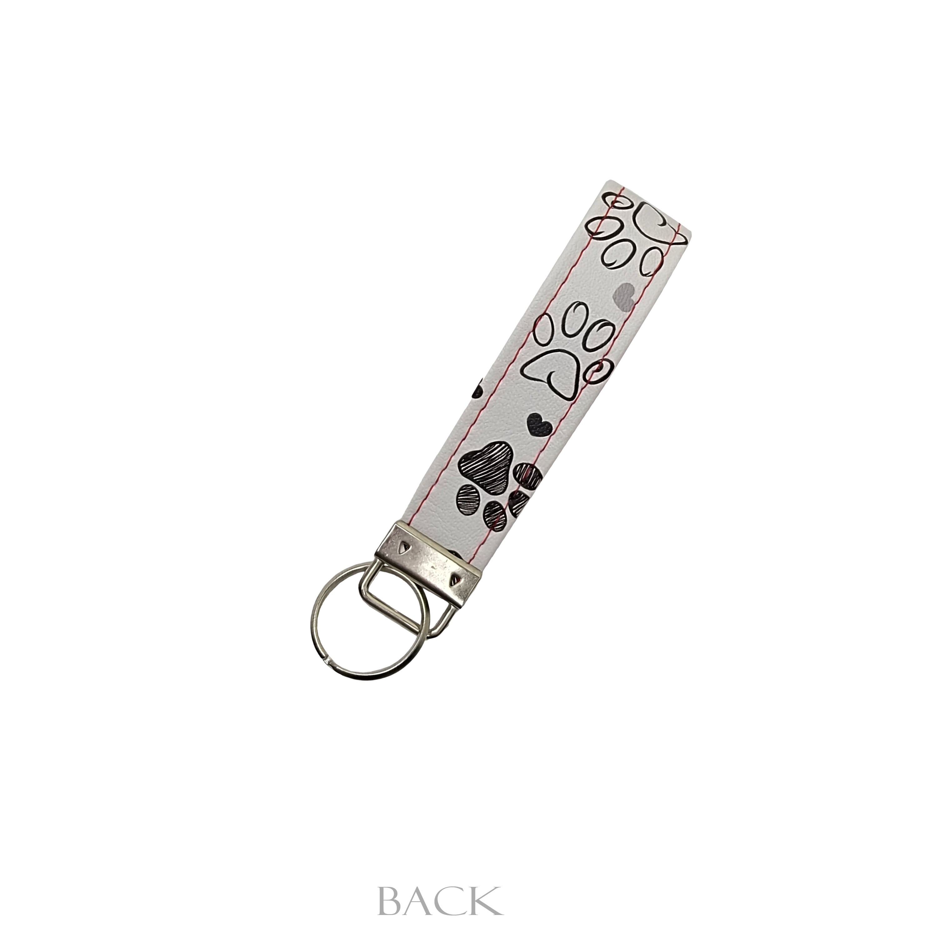 Paw Prints Key Fob (red)