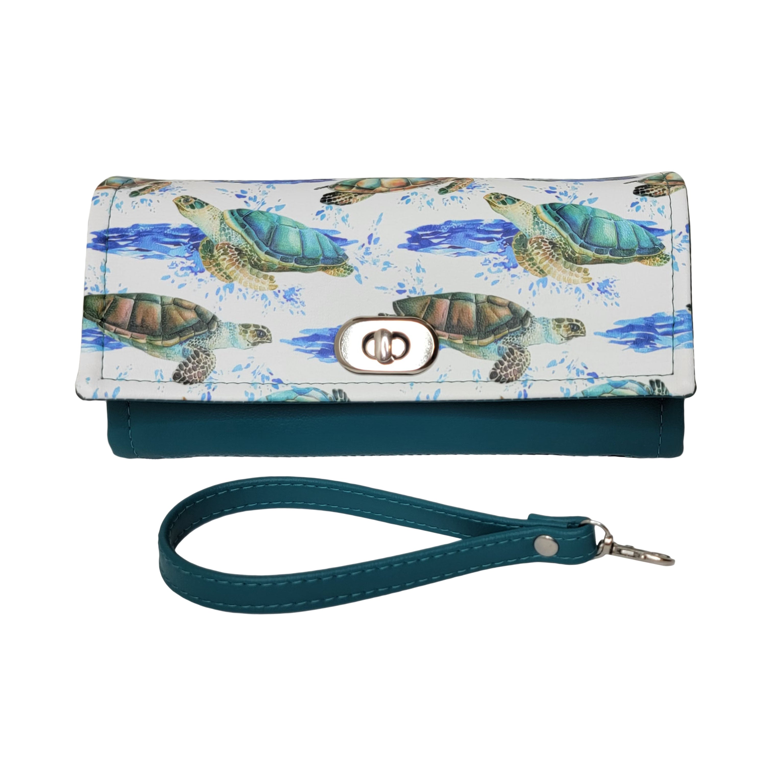 Sea Turtle Wallet (teal) – Butter Bags